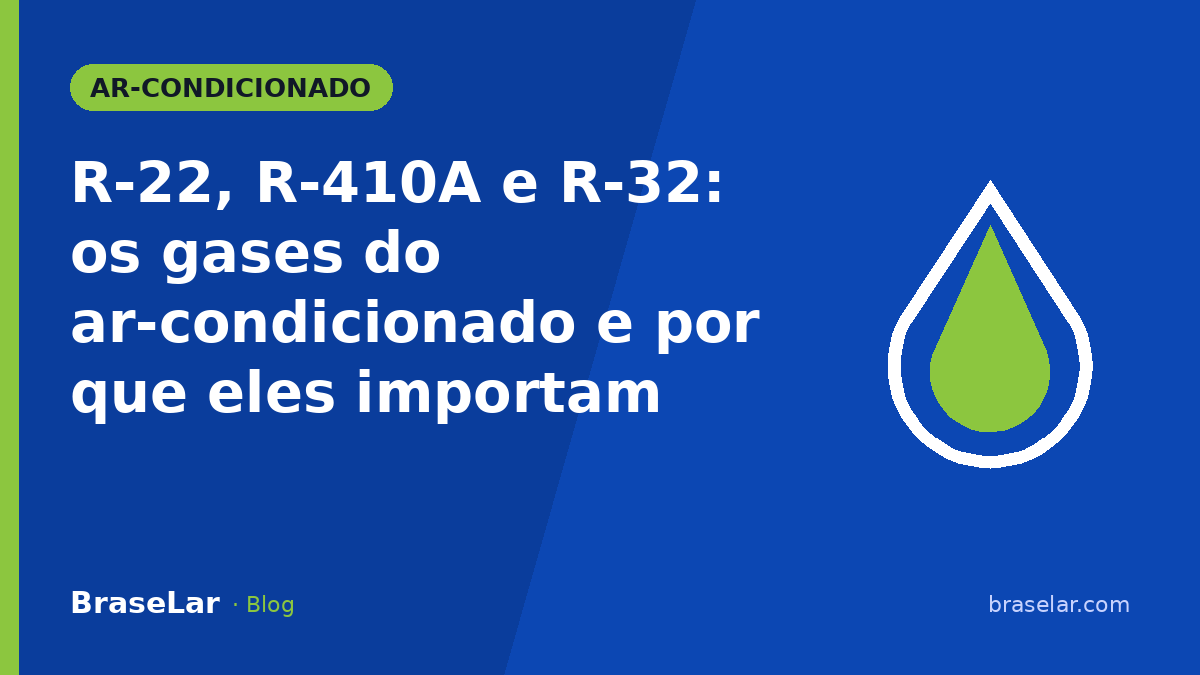 R-22, R-410A e R-32: os gases do ar-condicionado e por que eles importam