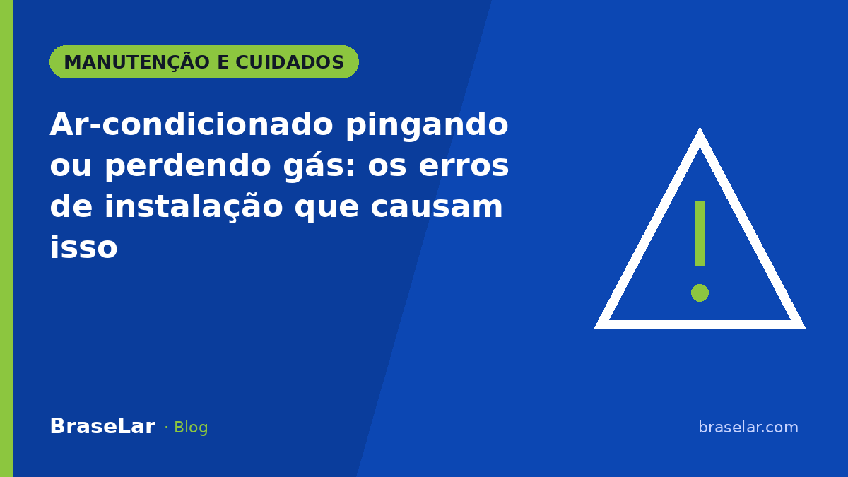 Ar-condicionado pingando ou perdendo gás: os erros de instalação que causam isso