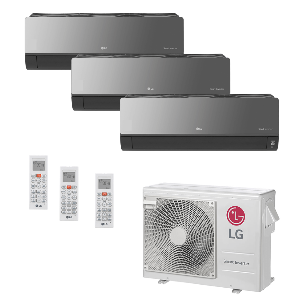 Ar Condicionado Multi-Split LG ArtCool Inverter 24.000 BTU/h (2x 7.000 e 1x 9.000) Quente/Frio 220V