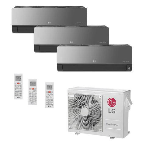 Ar-Condicionado Multi Split Inverter LG 24.000 BTUs (2x Evap HW Artcool 7.000 + 1x Evap HW Artcool 9.000) Quente/Frio 220V