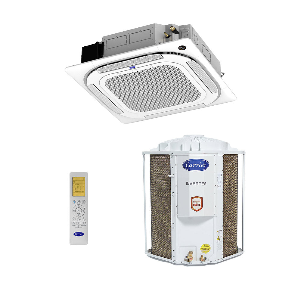 Ar-Condicionado Split Cassete 4 Vias Inverter Carrier Connect 58.000 BTUs R-32 Quente/Frio 220V Monofásico
