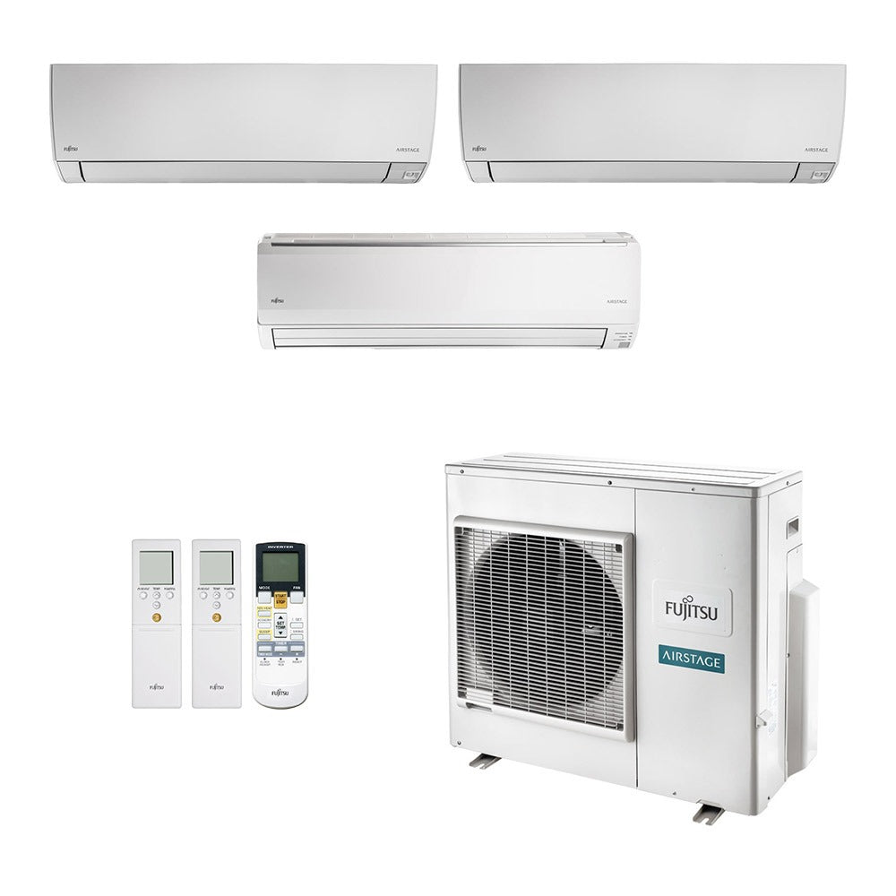 Ar-Condicionado Multi Split Inverter Fujitsu 35.000 (2x Evap HW 12.000 + 1x Evap HW 18.000) Quente/Frio 220V