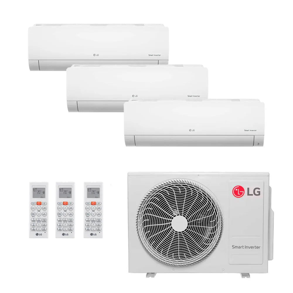 Ar Condicionado Multi-Split LG Inverter 24.000 BTU/h (2x 9.000 Btu/h - 1x 12.000 Btu/h) Frio 220V
