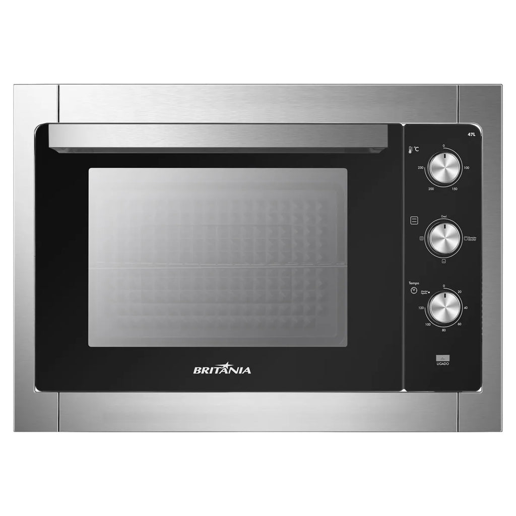 Forno Elétrico de Embutir Britânia 47 Litros Limpeza Prática Inox BFE47P - 220 Volts