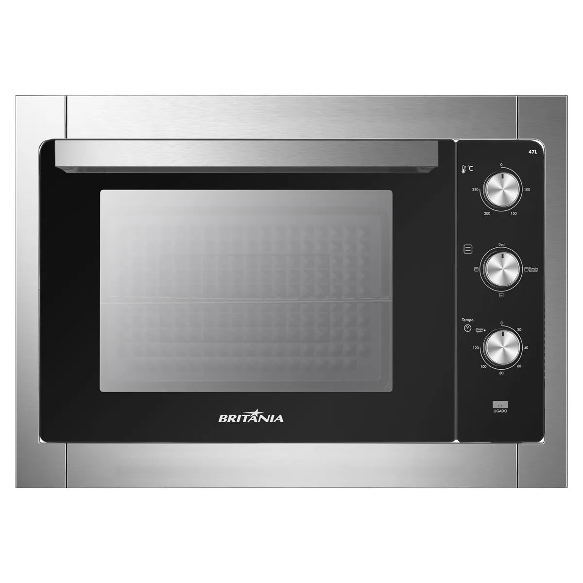 Forno Elétrico de Embutir Britânia 47 Litros Limpeza Prática Inox BFE47P - 220 Volts