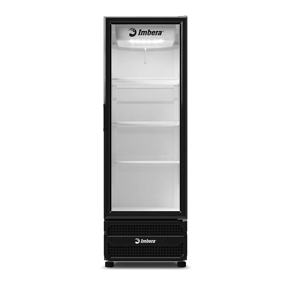 Expositor Vertical Imbera 453 Litros Inverter Porta de Vidro Padrão Preto VRS16 - Bivolt