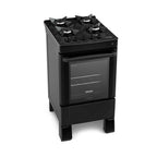 Fogão de Piso Itatiaia Itaglass 4 Bocas Mesa de Vidro Preto 3700000122 – Bivolt