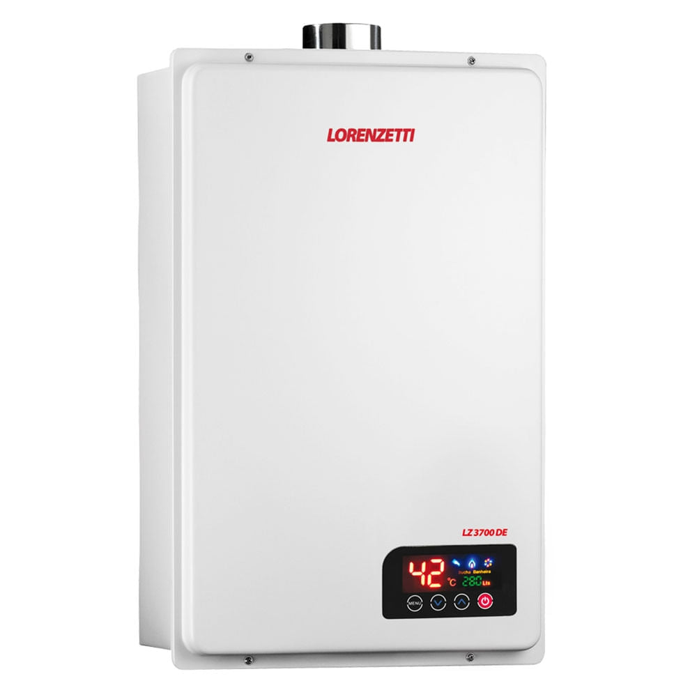 Aquecedor de Água a Gás Lorenzetti LZ 3700DE GN 37 Litros Branco Bivolt