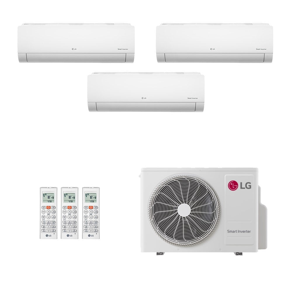 Ar-Condicionado Multi Split Inverter LG 30.000 (1x Evap HW 7.000 + 2x Evap HW 12.000) Só Frio 220V