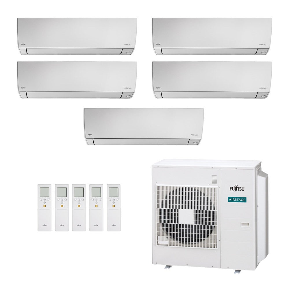 Ar-Condicionado Multi Split Inverter Fujitsu 45.000 (3x Evap HW 9.000 + 2x Evap HW 12.000) Quente/Frio 220V