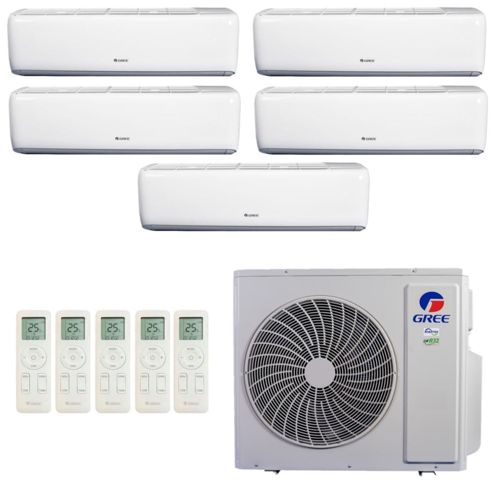 Ar-Condicionado Multi Split Inverter Gree 48.000 (3x Evap HW 9.000 + 2x Evap HW 12.000) Quente/Frio 220V