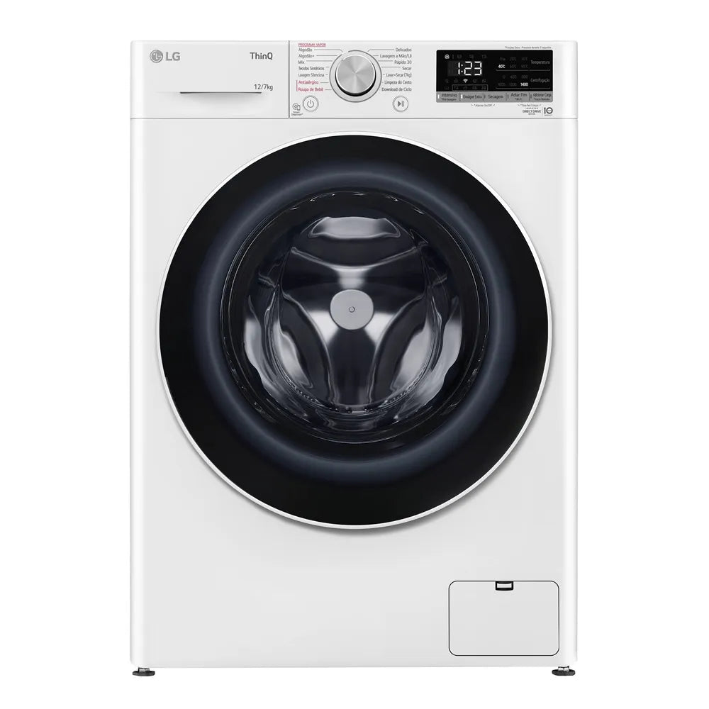 Lava e Seca LG 12Kg Smart com Inteligência Artificial AIDD Branca VC4 CV5012WC4 - 127 Volts