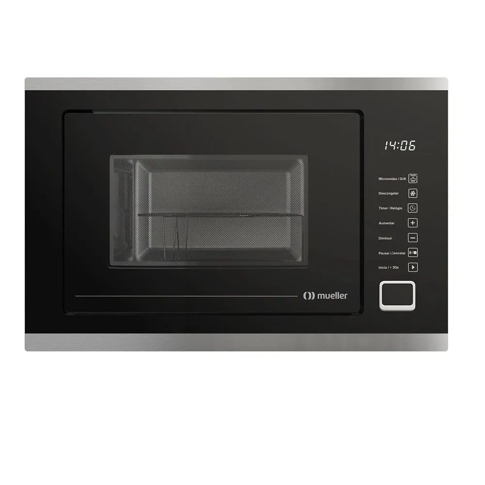 Micro-ondas de Embutir Mueller 25 Litros Painel Touch Grill Display Digital Preto 220V MMO0225G1