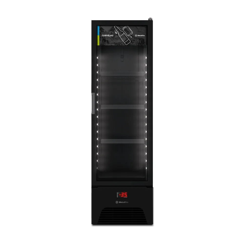 Cervejeira Metalfrio 293 Litros Slim Optima All Black VN28RH - 220 Volts