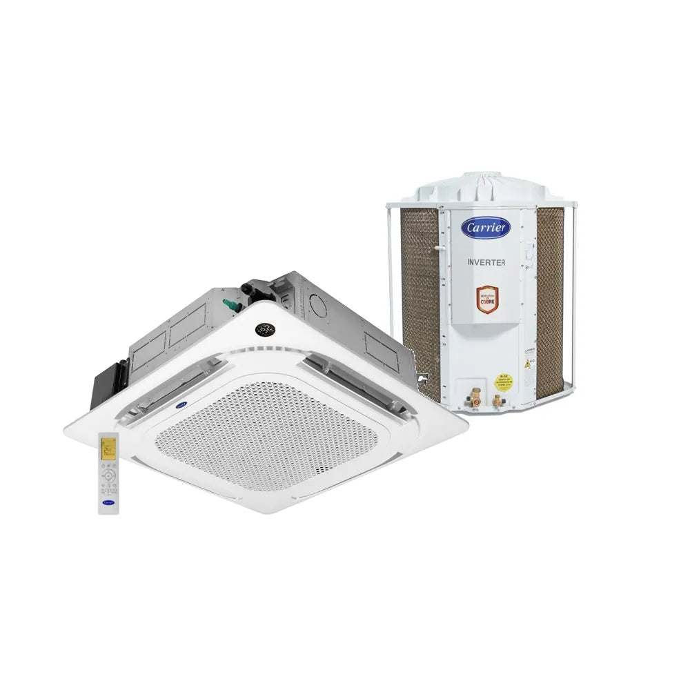 Ar Condicionado Split Inverter Cassete 4 Vias Carrier Connect 48000 BTU/h Quente e Frio Monofásico 38CQVE48515MC – 220 Volts