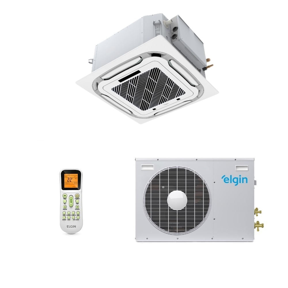 Ar-Condicionado Split Cassete 4 Vias Plus II Elgin 18.000 BTUs Só Frio 220V Monofásico