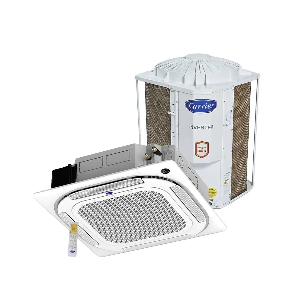 Ar Condicionado Split Cassete Inverter Carrier Connect R32 48000 BTU/h Frio Monofásico 40KVQD48C5 – 220 Volts
