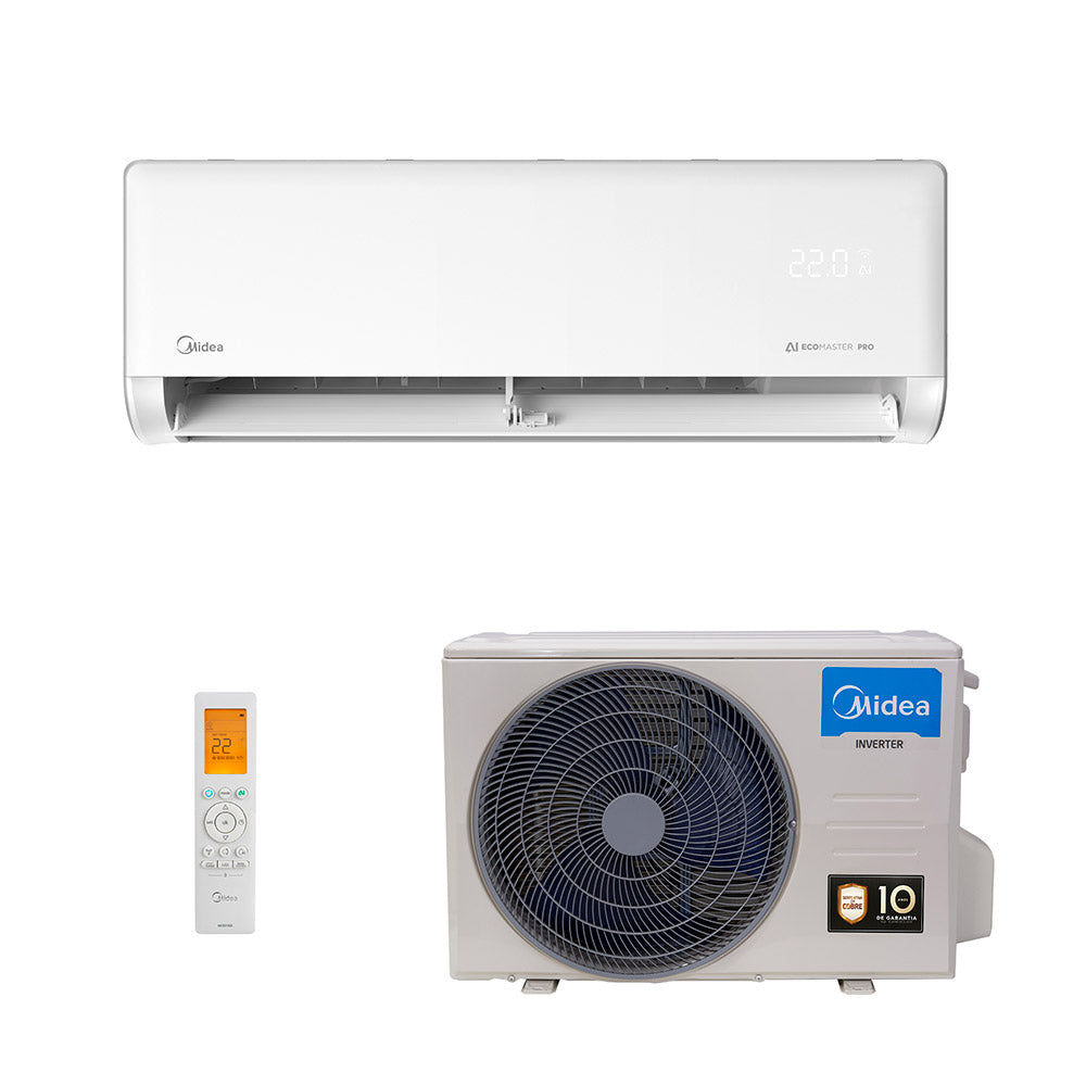 Ar-Condicionado Split HW Inverter Midea AI Ecomaster Pro 12.000 BTUs R-32 Só Frio 220V