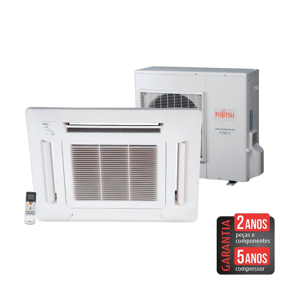Ar Condicionado Split Cassete Inverter Fujitsu 29.000 BTU/h Quente e Frio Monofásico AUBA30LCL - 220 Volts