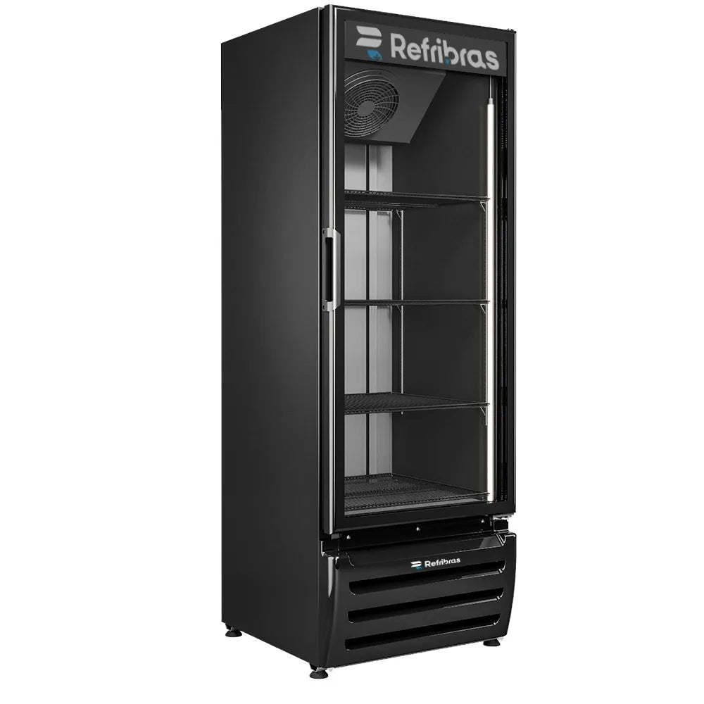 Cervejeira Refribras 400 Litros Porta de Vidro Preta Vega C400P1 - 127 Volts