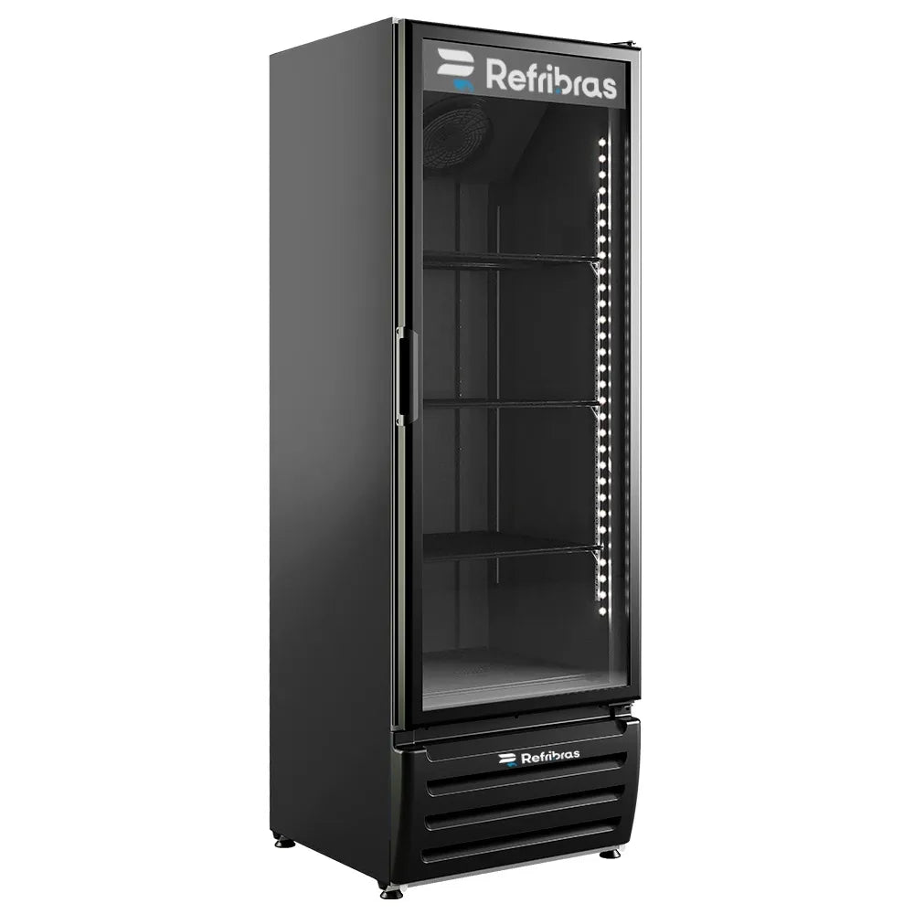 Cervejeira Refribras 500 Litros Porta de Vidro Preta Vega C500P1 - 127 Volts