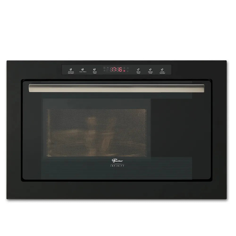 Micro-ondas de Embutir Fischer 25 Litros Infinity Dourador Preto 220V