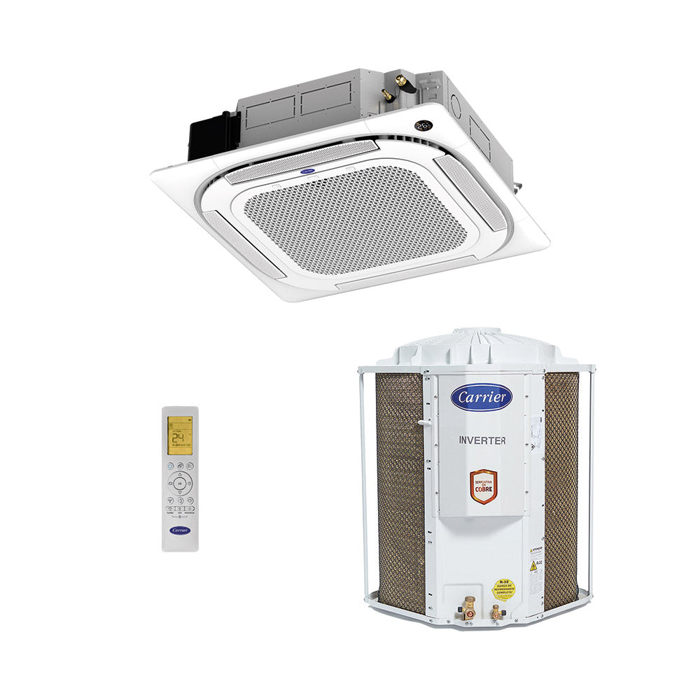 Ar-Condicionado Split Cassete 4 Vias Inverter Carrier Connect 24.000 BTUs R-32 Só Frio 220V Monofásico