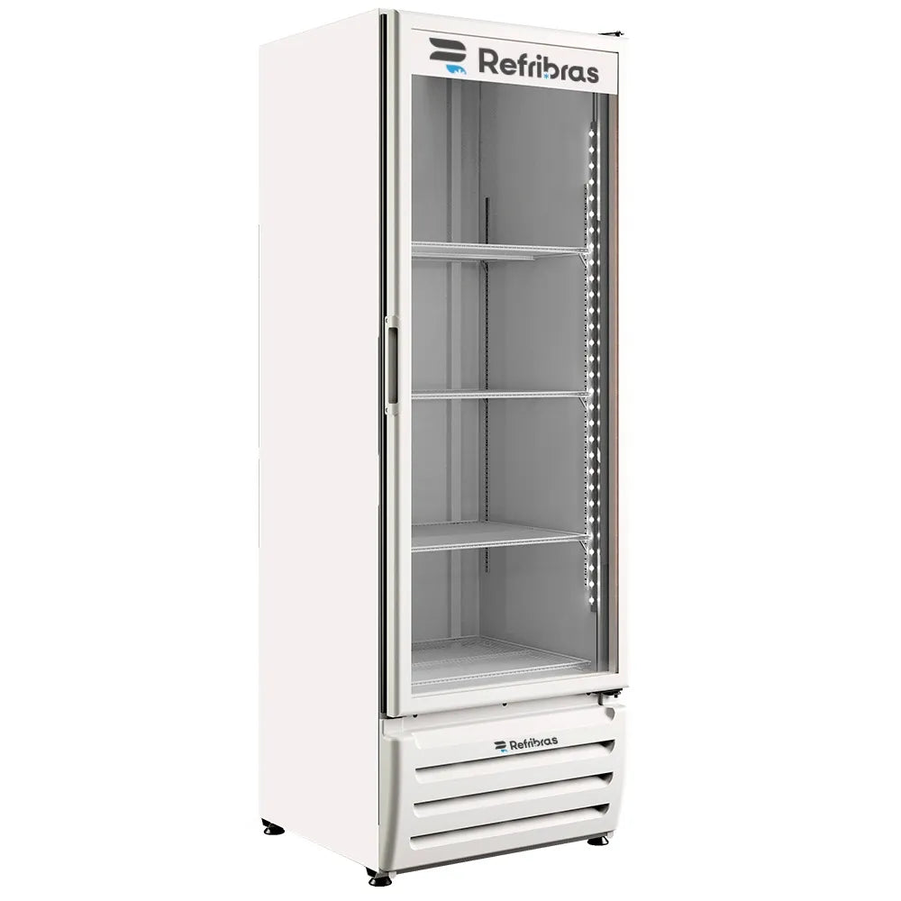 Freezer Vertical Refribras 500 Litros Porta de Vidro Branco Vega FV500B1 - 127 Volts