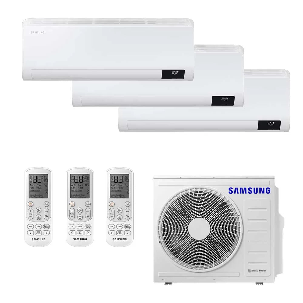 Ar Condicionado Multi Split Samsung Ultra Inverter 24.000 BTU/h (3x 12.000) Quente/Frio 220v