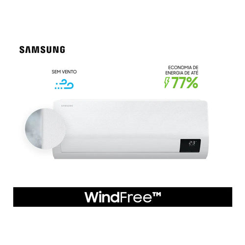 Ar Condicionado Split Hi Wall Inverter Samsung WindFree Sem Vento 12000 BTU/h Frio AR12AVHABWKNAZ – 220 Volts