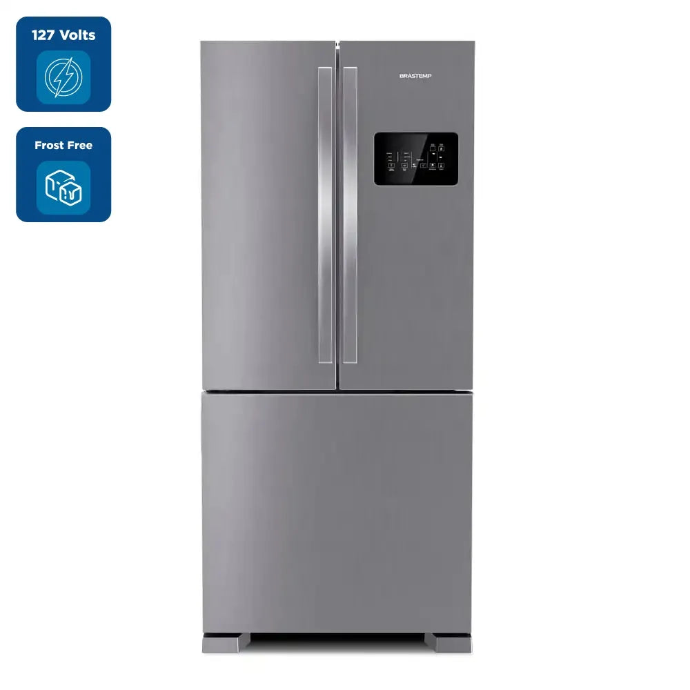 Refrigerador Brastemp Frost Free French Door 554 Litros Inox BRO85AK – 127 Volts