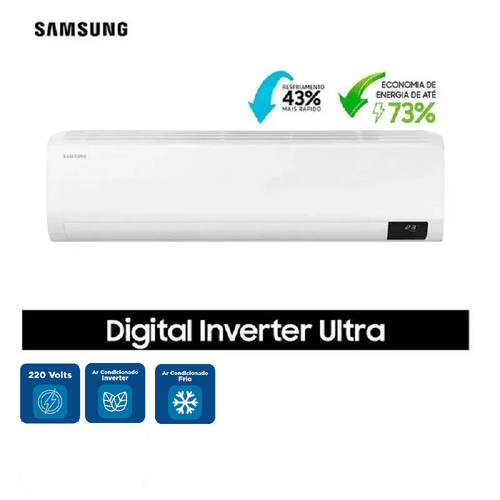 Ar Condicionado Split Hi Wall Inverter Samsung Digital Ultra 22000 BTU/h Frio AR24TVHZDWKNAZ – 220 Volts