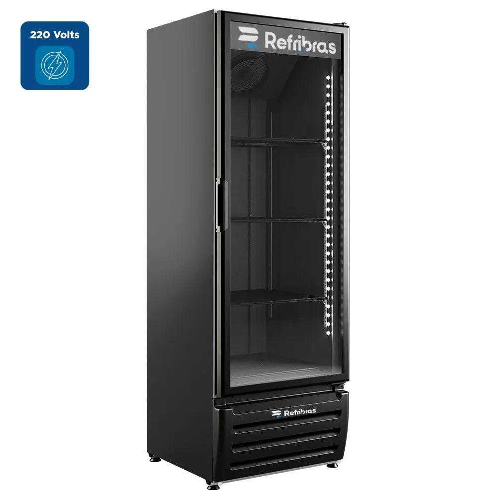 Cervejeira Refribras 500 Litros Porta de Vidro Preta Vega C500P2 - 220 Volts