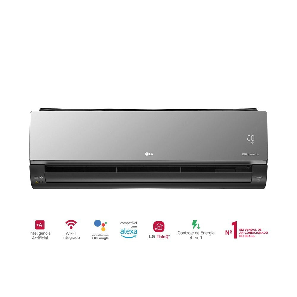 Ar-Condicionado LG AI DUAL Inverter Voice ARTCOOL 12.000 BTUs Frio 220V - S3-Q12JAR1K