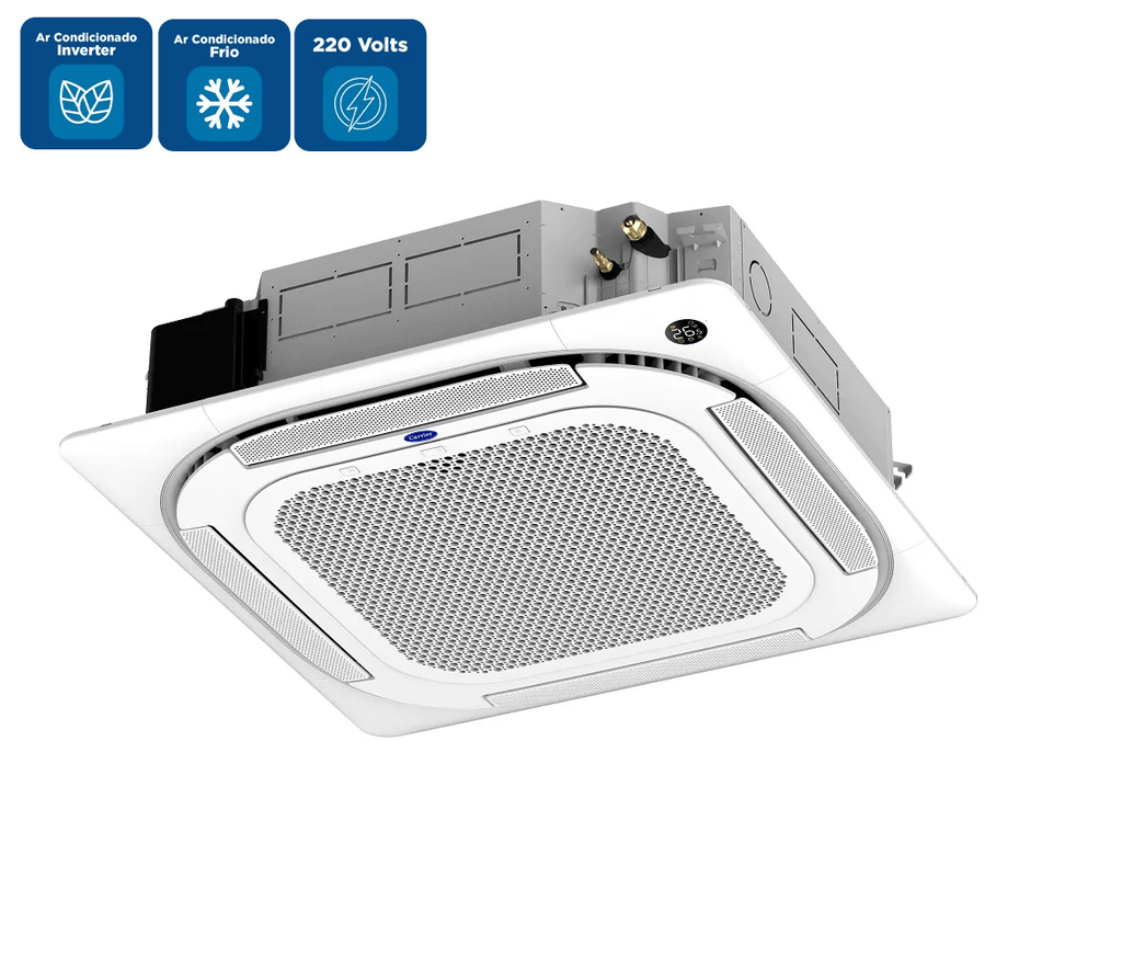 Ar Condicionado Split Cassete Inverter Carrier Connect R32 48000 BTU/h Frio Monofásico 40KVQD48C5 – 220 Volts