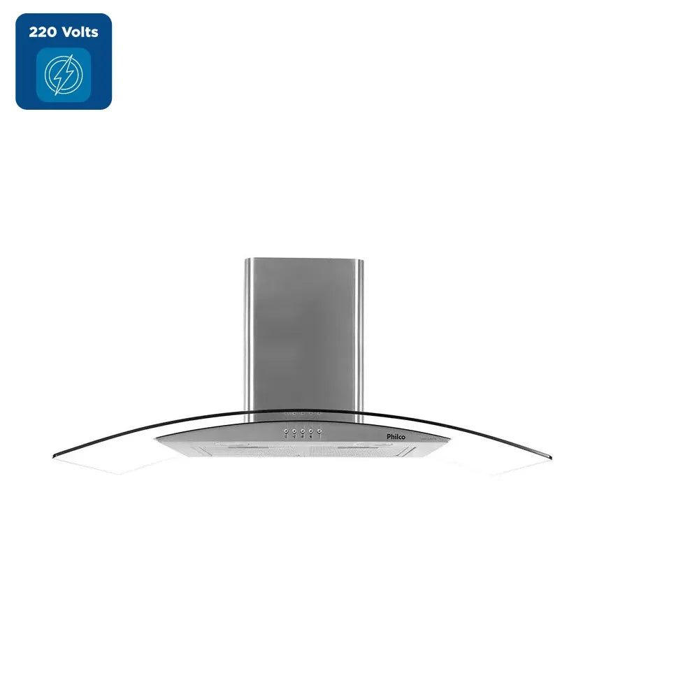 Coifa de Parede Philco 90cm Glass Dupla Filtragem Inox PCO90G – 220 Volts