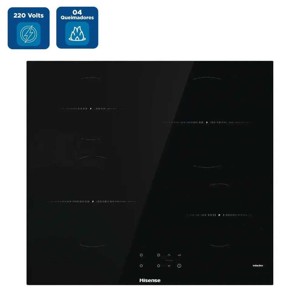Cooktop de Indução Hisense 4 Bocas Preto I6421CB - 220 Volts