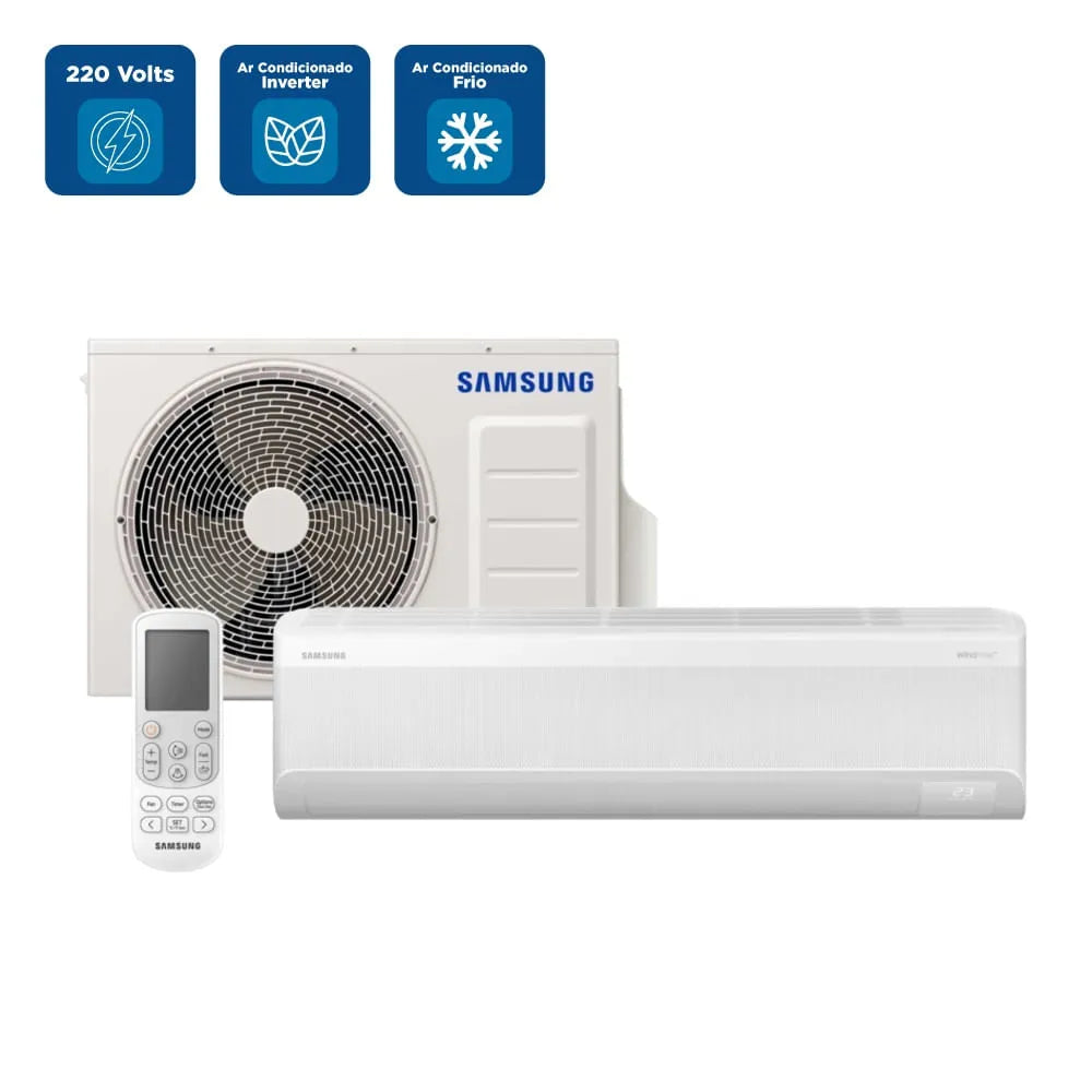 Ar Condicionado Split Inverter Samsung WindFree AI 18000 BTU/h Frio AR60F18D1AWNAZ - 220 Volts