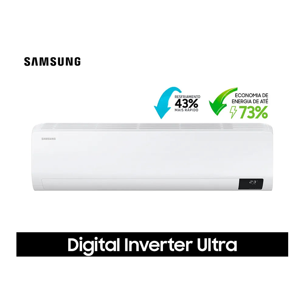 Ar Condicionado Split Hi Wall Inverter Samsung Digital Ultra 22000 BTU/h Quente e Frio AR24TSHZDWKNAZ – 220 Volts