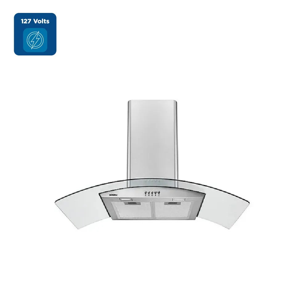Coifa de Parede Mondial 250W Inox CF90-01 - 127 Volts