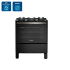 Fogão de Piso Esmaltec 5 Bocas Esmeralda Glass Preto – Bivolt