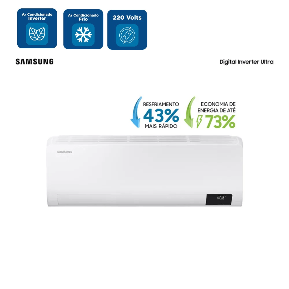 Ar Condicionado Split Inverter Samsung 12.000 Btus Digital Ultra Frio 220 Volts AR12BVHZCWKNAZ