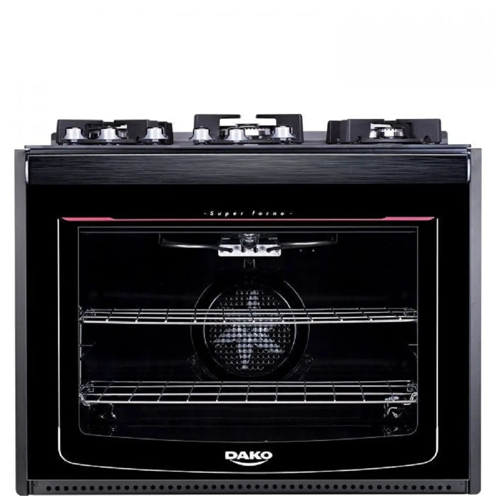 Fogão de Embutir Dako 5 Bocas Turbo Glass Preto - Bivolt