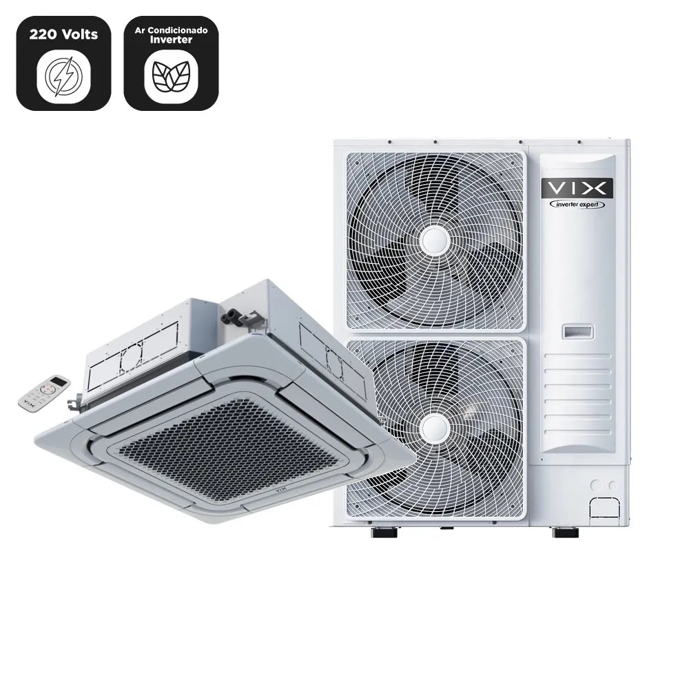Ar Condicionado Split Cassete Inverter Vix 55000 BTU/h Quente e Frio AUC-55UR2RKA – 220 Volts