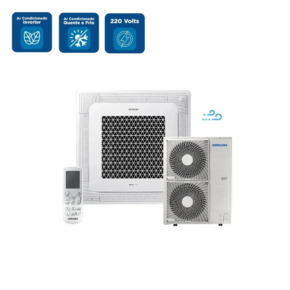 Ar Condicionado Split Cassete Inverter Samsung 54000 BTU/h Quente e Frio Monofásico AC060DN4DKG/AZ – 220 Volts