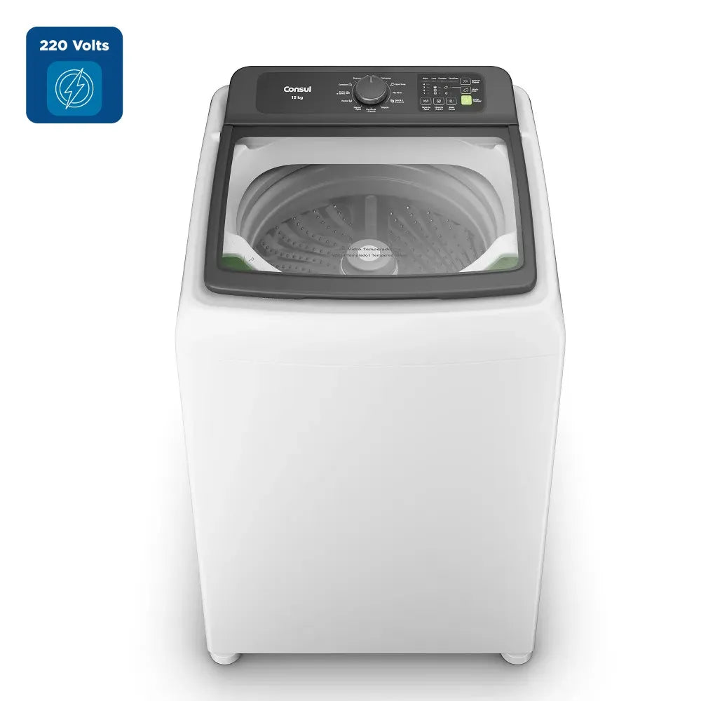Máquina de Lavar Consul 15Kg com Modo Eco Branca CWN15ABBNA– 220 Volts