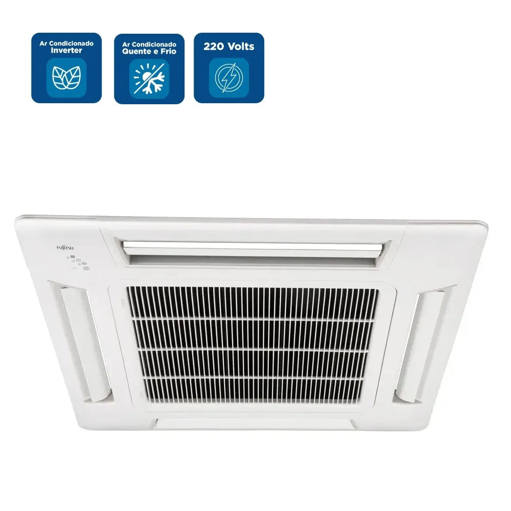 Ar Condicionado Split Cassete Inverter Fujitsu 29.000 BTU/h Quente e Frio Monofásico AUBA30LCL - 220 Volts