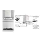 Coifa de Parede Tramontina 60 cm New Vetro Inox - 220 Volts