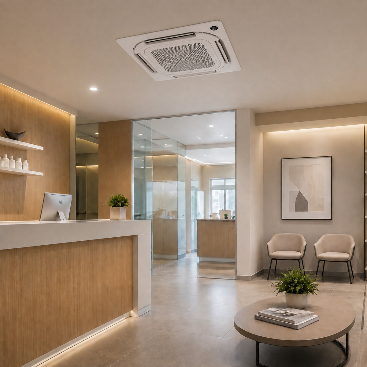 Ar Condicionado Split Cassete 4 Vias - Inverter R-32 - Gree - G-prime Compact - 54.000 BTUs - Frio - 220V Monofásico