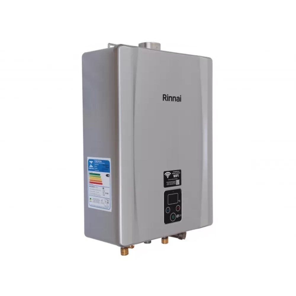 Aquecedor de Água a Gás Rinnai E21 GN 21 Litros Prata Bivolt